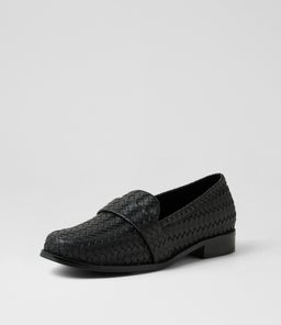 HARLOW LOAFER WA BLACK WEAVE SMOOTH