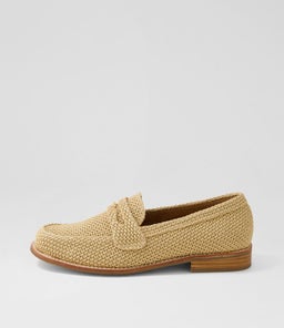 HARLOW LOAFER WA NATURAL WOVEN FABRIC