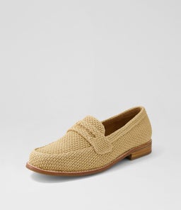 HARLOW LOAFER WA NATURAL WOVEN FABRIC