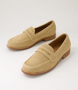 HARLOW LOAFER WA NATURAL WOVEN FABRIC