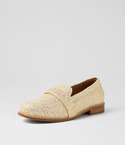 HARLOW LOAFER WA SOFT GOLD WOVEN SMOOTH