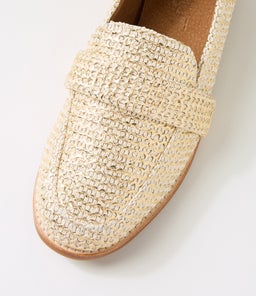 HARLOW LOAFER WA SOFT GOLD WOVEN SMOOTH