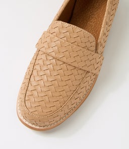 HARLOW LOAFER WA LIGHT TAN WEAVE SMOOTH