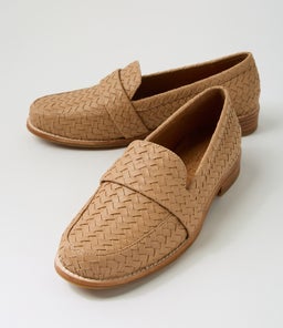 HARLOW LOAFER WA LIGHT TAN WEAVE SMOOTH