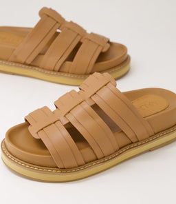 OLENA SLIDE WA MOCHA LEATHER