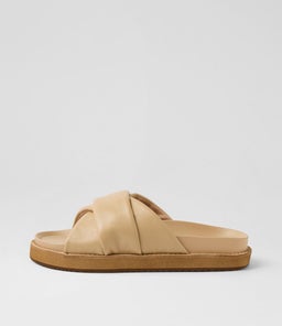 PETRA SLIDE WA CAMEL LEATHER