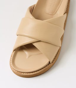 PETRA SLIDE WA CAMEL LEATHER