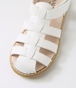 BENSON SANDAL TOT WA WHITE SMOOTH