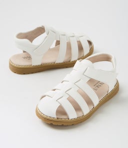 BENSON SANDAL TOT WA WHITE SMOOTH