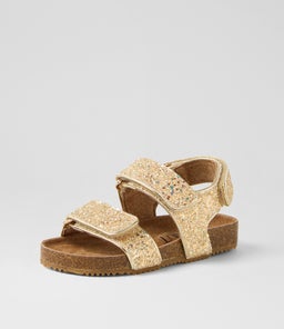 BOWIE SANDAL TOT WA GOLD GLITTER SMOOTH