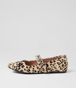 BIANCA BALLET WA BEIGE LEOPARD FABRIC