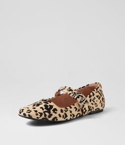 BIANCA BALLET WA BEIGE LEOPARD FABRIC