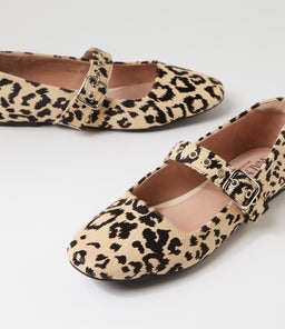 BIANCA BALLET WA BEIGE LEOPARD FABRIC