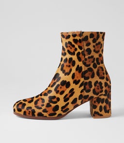LUNA BOOT WA TAN LEOPARD LEATHER