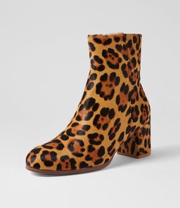 LUNA BOOT WA TAN LEOPARD LEATHER