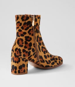 LUNA BOOT WA TAN LEOPARD LEATHER