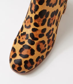LUNA BOOT WA TAN LEOPARD LEATHER