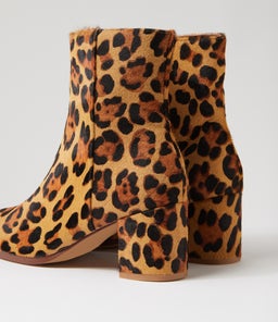 LUNA BOOT WA TAN LEOPARD LEATHER