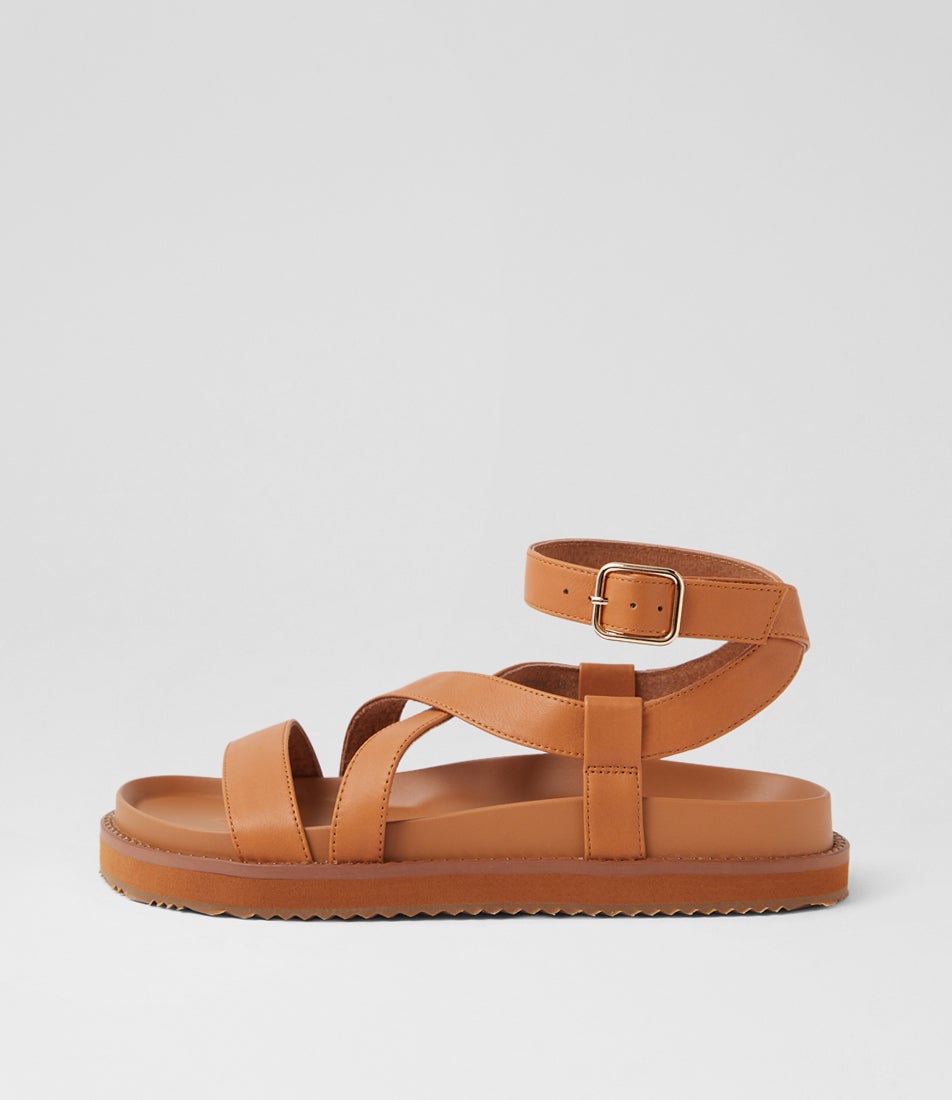 Presly Coconut Tan Leather Sandals Presly Coconut Tan Leather Sandals