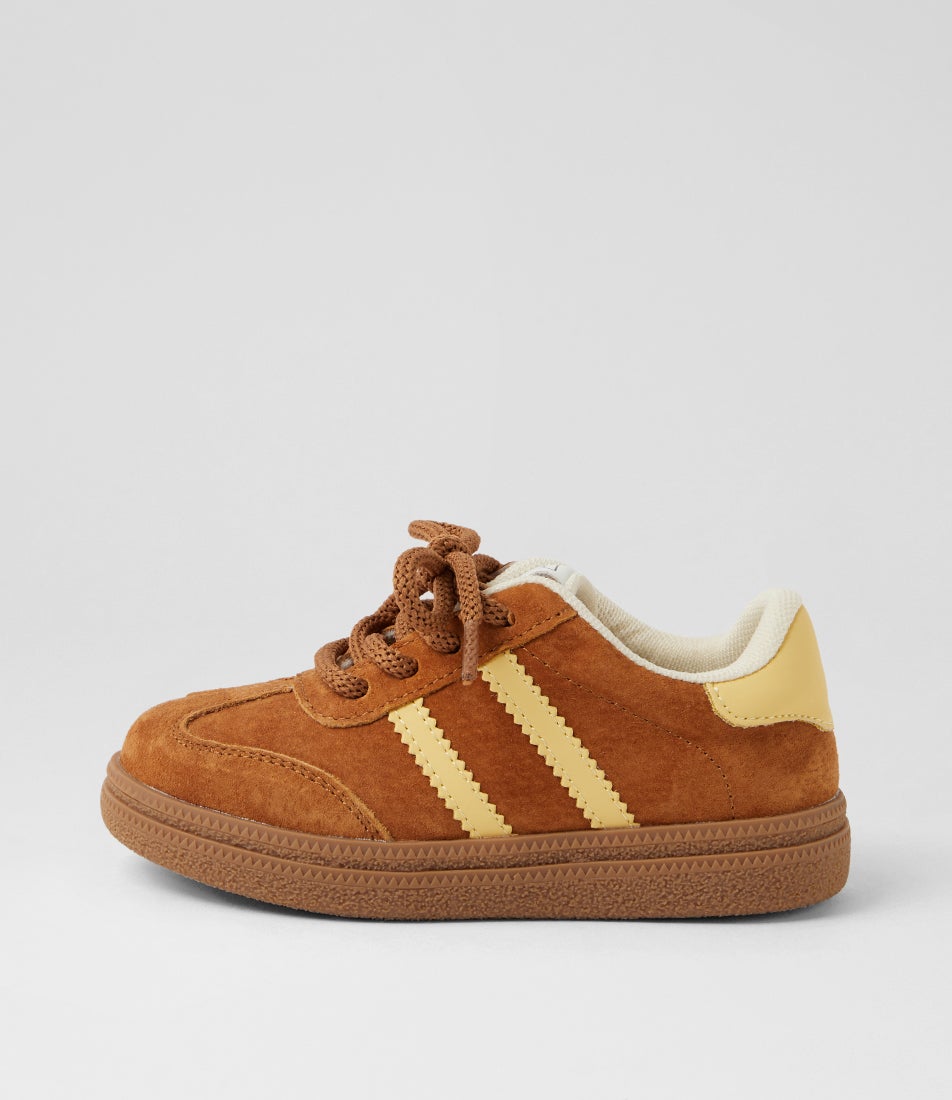 Luca Toddler Tan Fabric Sneakers