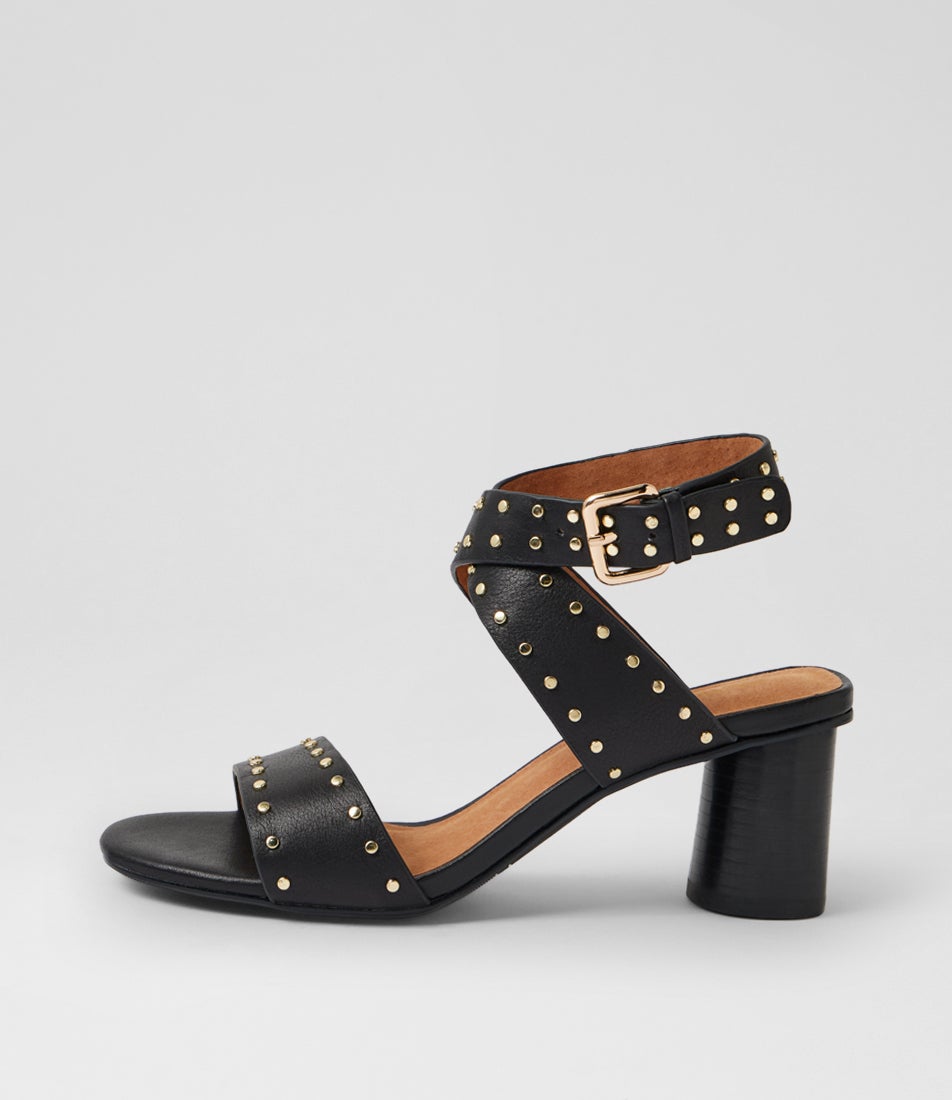 Ambrose Black Leather Sandals