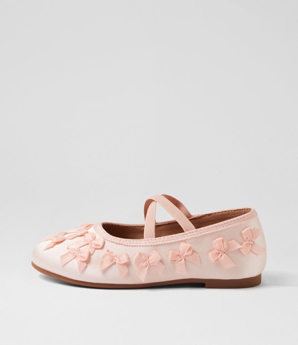 Amelie Toddler Pale Pink Satin Ballet Flats