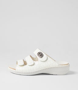 HERIA WF WEISS CROC LEATHER