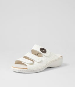 HERIA WF WEISS CROC LEATHER
