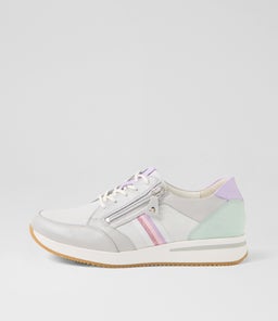 AGNES WF WEISS LAVENDER LEATHER MIX