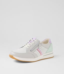 AGNES WF WEISS LAVENDER LEATHER MIX
