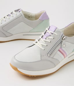 AGNES WF WEISS LAVENDER LEATHER MIX
