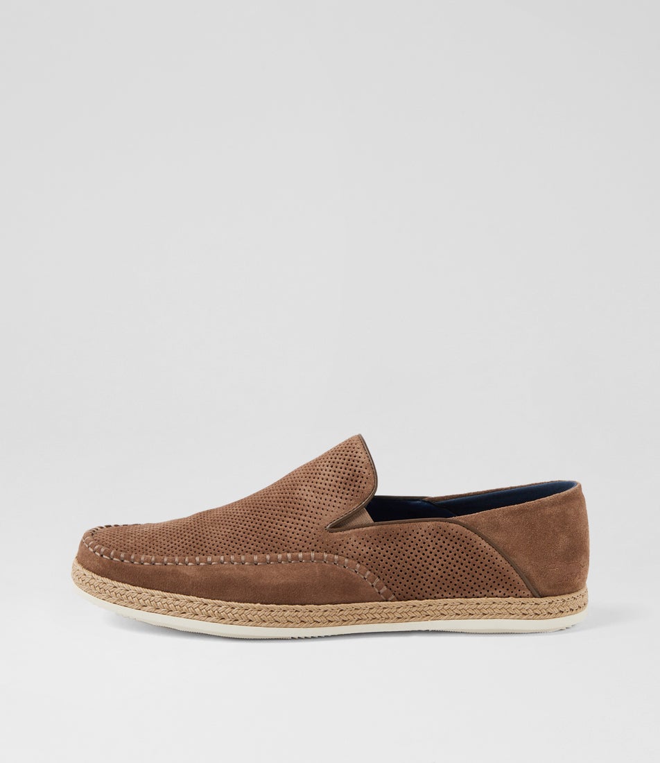 Catch Taupe Suede Loafers