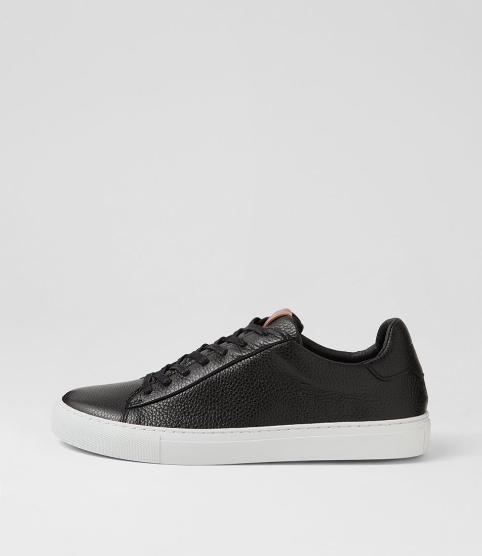 Slate Black Leather Sneakers