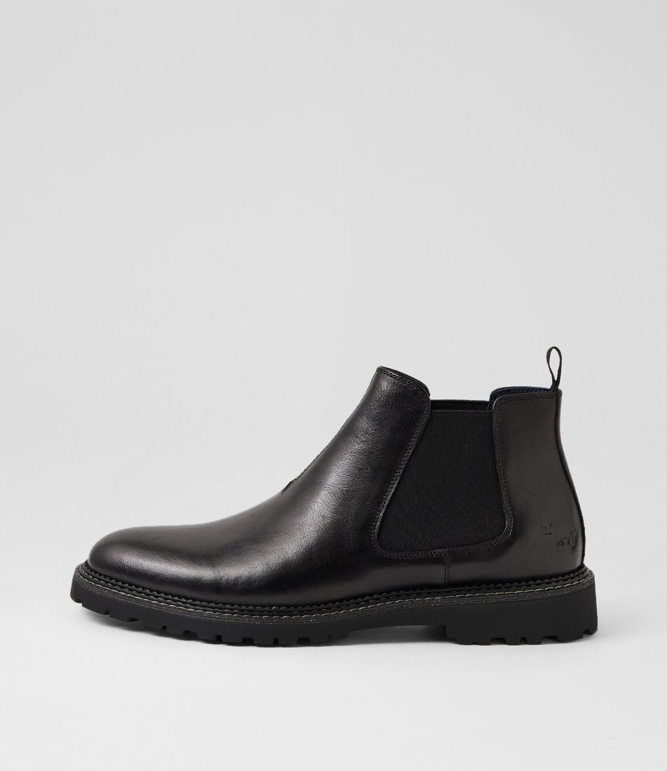 Earl Black Leather Chelsea Boots