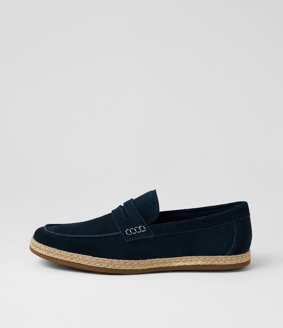 Capture Navy Suede Flat Shoes