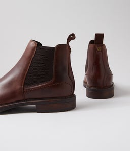 ARLO WS DARK BROWN TUMBLED LEATHER