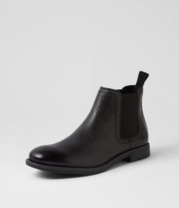 SERGIO WS BLACK TUMBLED LEATHER