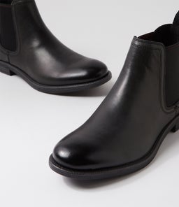 SERGIO WS BLACK TUMBLED LEATHER