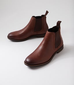 SERGIO WS DARK BROWN TUMBLED LEATHER