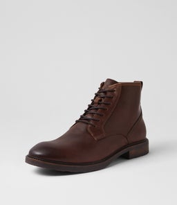 ANSEL WS DARK BROWN TUMBLED LEATHER