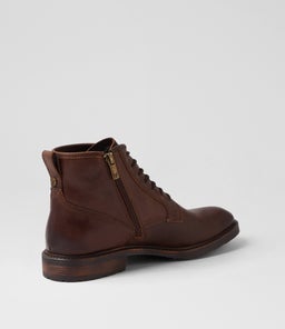 ANSEL WS DARK BROWN TUMBLED LEATHER