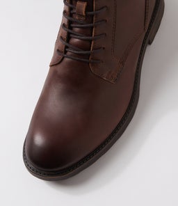 ANSEL WS DARK BROWN TUMBLED LEATHER