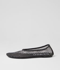 CLARISSA XO EBONY MESH LEATHER