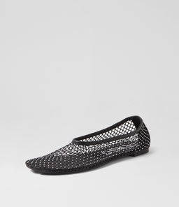 CLARISSA XO EBONY MESH LEATHER