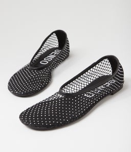 CLARISSA XO EBONY MESH LEATHER