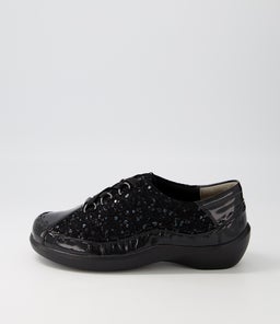 ALLSORTS XW ZR BLACK BLACK SPARKLE PATENT SUEDE