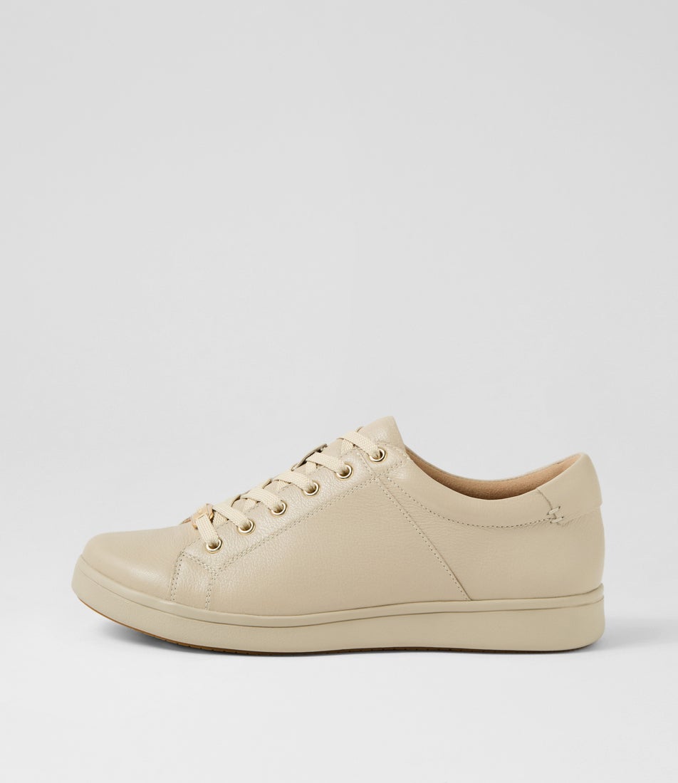 Delilah Xf Almond Leather Sneakers Delilah Xf Almond Leather Sneakers