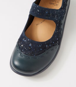 GUMMIBEAR W ZR NAVY NAVY SPARKLE LEATHER SUEDE