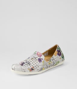 LIANA W ZR WHITE FIELDS LEATHER