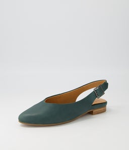 LISA W ZR DK EMERALD LEATHER